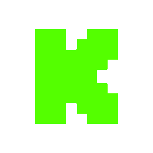 Logo de kick en color blanco